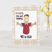 40e verjaardag Kaart voor Man - Funny (Gele Bloem)
