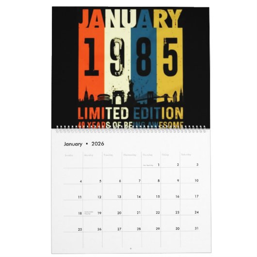 40e verjaardag kalender (Jan 2026)