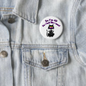 40e verjaardag kat cadeautjes ronde button 5,7 cm (In situ)