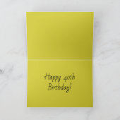 40e verjaardag kat viering 40 jaar veertig bedankkaart (Binnen)