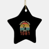 40e verjaardag - Keepin is terug sinds 1981 Keramisch Ornament (Rechts)