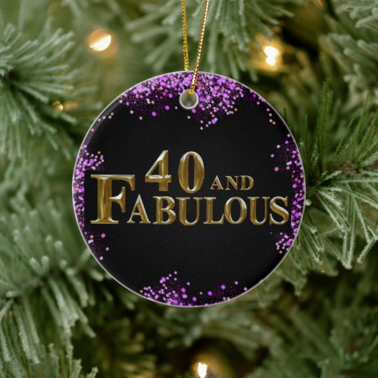 40e verjaardag keramisch ornament (Boom)