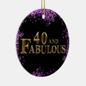 40e verjaardag keramisch ornament (Rechts)