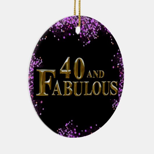 40e verjaardag keramisch ornament (Rechts)