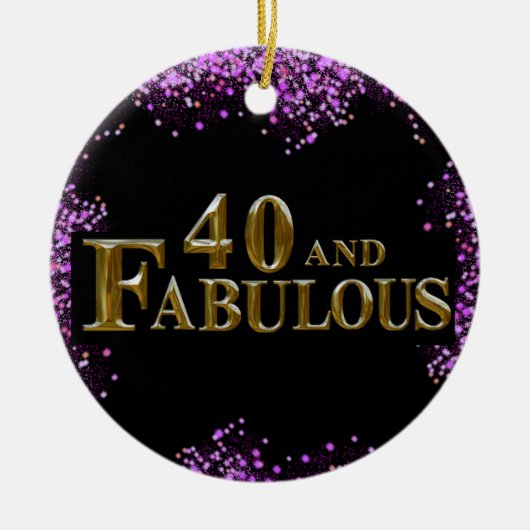 40e verjaardag keramisch ornament (Voorkant)