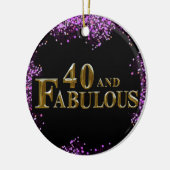 40e verjaardag keramisch ornament (Links)