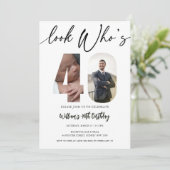 40e verjaardag: kijk eens wie 40 is! met twee foto kaart (Staand voorkant)