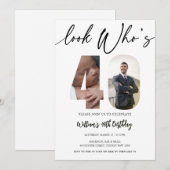 40e verjaardag: kijk eens wie 40 is! met twee foto kaart (Voorkant / Achterkant)