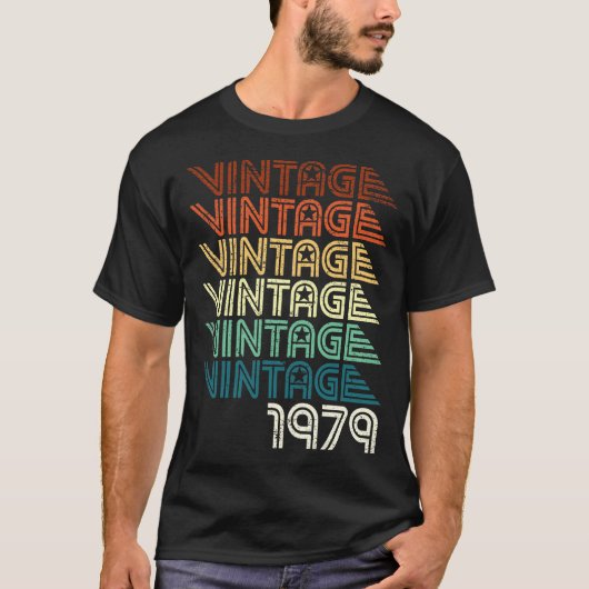 40e verjaardag Klassieke 40 jaar oude Retro G T-shirt (Voorkant)