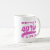 40e verjaardag koffiemok (Voorkant rechts)