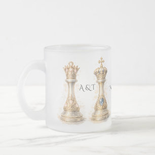 40e verjaardag Koning Koningin Cadeau Elegant Matglas Koffiemok