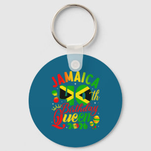 40e verjaardag Koningin Jamaica Meisje Matching Fe Sleutelhanger
