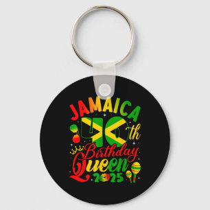 40e verjaardag Koningin Jamaica Meisje Matching Fe Sleutelhanger