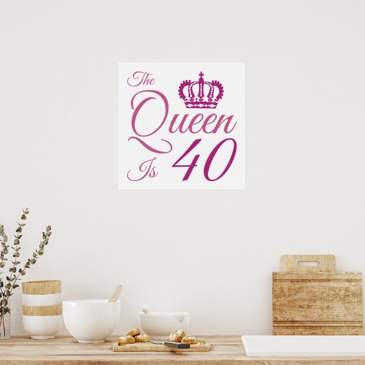 40e verjaardag koningin poster (Keuken)