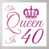 40e verjaardag koningin poster (Voorkant)