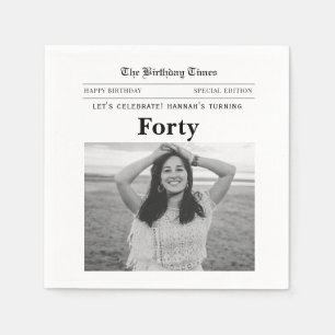 40e Verjaardag Krant Servet