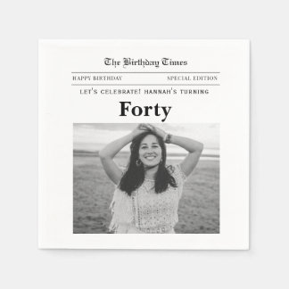 40e Verjaardag Krant Servet