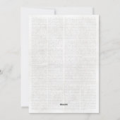 40e verjaardag krantenuitnodiging met programma (Achterkant)