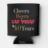 40e verjaardag Las Vegas Cheers and Beers Party Blikjeskoeler (Voorkant)