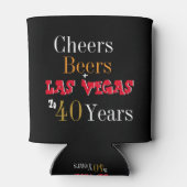 40e verjaardag Las Vegas Cheers and Beers Party Blikjeskoeler (Achterkant)