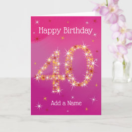 40e verjaardag - Leeftijd 40 - Sterrennummers - Ro Kaart