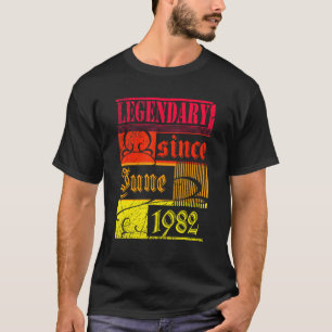 40e verjaardag Legenda sinds juni 1982 Vintage T-shirt
