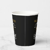 40e verjaardag Legendary Zwart Goud Retro Papieren Bekers (Rechts)
