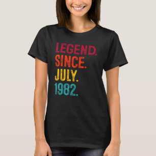 40e verjaardag Legende sinds 1982 40 jaar oude Man T-shirt