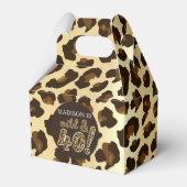 40e verjaardag Leopard Balloon Script Bedankdoosjes (Voorkant Zijde)