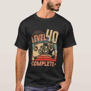 40e verjaardag LEVEL 40 COMPLETE Party B-Day Gamin T-shirt