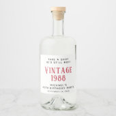  40e verjaardag likeurfles etiket (Voorkant)