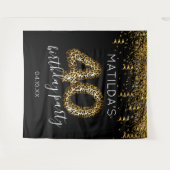 40e Verjaardag Luipaardprint Foto Achtergrond Wandkleed (Voorkant (horizontaal))