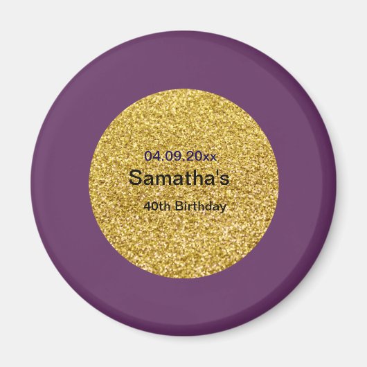 40e verjaardag magneet (Voorkant)