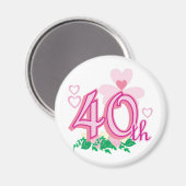 40e verjaardag magneet (Voorkant / Achterkant)
