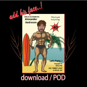 40e verjaardag man nieuw grappig bodybuilder spier kaart