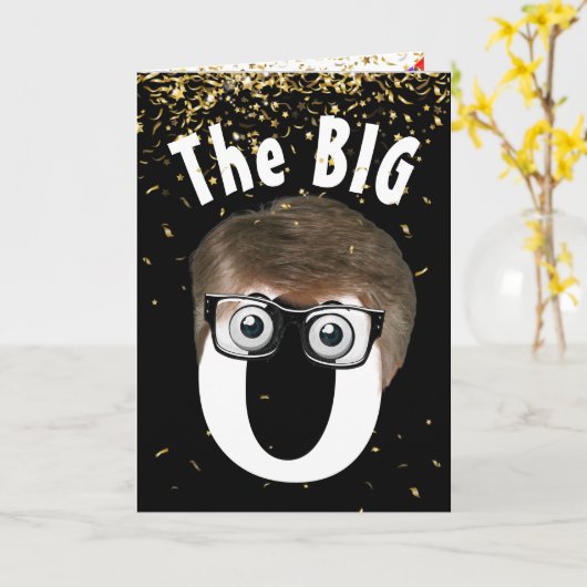 40e verjaardag Man op zwart Kaart (Gele Bloem)