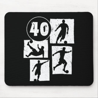 40e verjaardag man vrouw voetballer voetbal 40 muismat