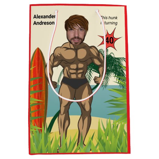 40e Verjaardag 💪🤣 Mannen Grappige Bodybuilder Sp Medium Cadeauzakje (Voorkant)