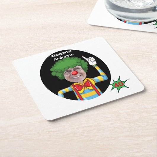 40e Verjaardag Mannen Nieuwe Grappige Clown Epic Kartonnen Onderzetters (Schuin)