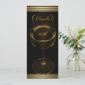 40e verjaardag Mannen Sepia Gold Cold Drink Man Kaart (Staand voorkant)