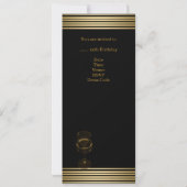 40e verjaardag Mannen Sepia Gold Cold Drink Man Kaart (Achterkant)