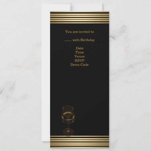 40e verjaardag Mannen Sepia Gold Cold Drink Man Kaart (Achterkant)