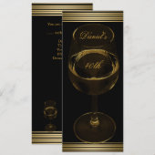 40e verjaardag Mannen Sepia Gold Cold Drink Man Kaart (Voorkant / Achterkant)