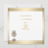 40e verjaardag Mannen Sepia Gold Cold Drink Man Kaart (Achterkant)