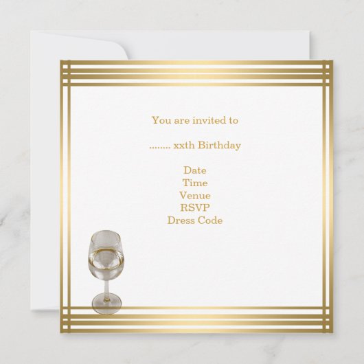 40e verjaardag Mannen Sepia Gold Cold Drink Man Kaart (Achterkant)