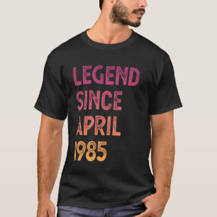 40e verjaardag mannen vrouwen legende sinds april t-shirt