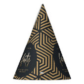 40e verjaardag marine blauw goud modern feesthoedjes (Links)