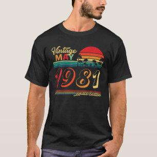 40e verjaardag mei 1981 beperkte uitgave 40T T-shirt