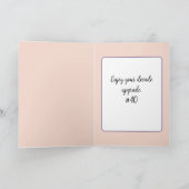 40e verjaardag meisje op schommel met maan kaart (Binnen)