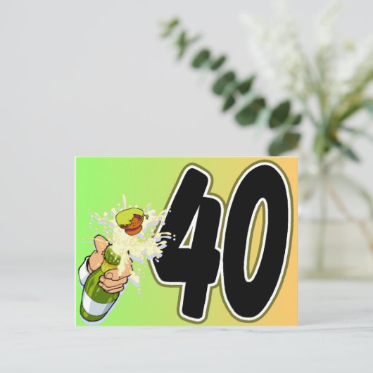 40e verjaardag merchandise briefkaart (Staand voorkant)